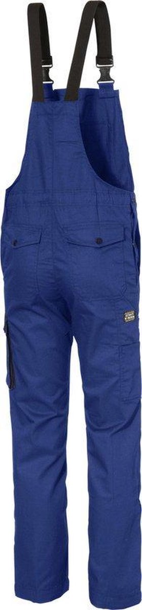 Ultimate Workwear - Amerikaanse Overall AIDAN (tuinbroek, BIB, bretelbroek) - polykatoen 245gr/m2 met Cordura - lichtgewicht tweekleurig - kobalt/marine