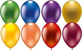 8x metallic gekleurde luxe party/verjaardag ballonnen - feestartikelen/versiering