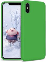 iPhone X & XS Hoesje Licht Groen - Siliconen Back Cover
