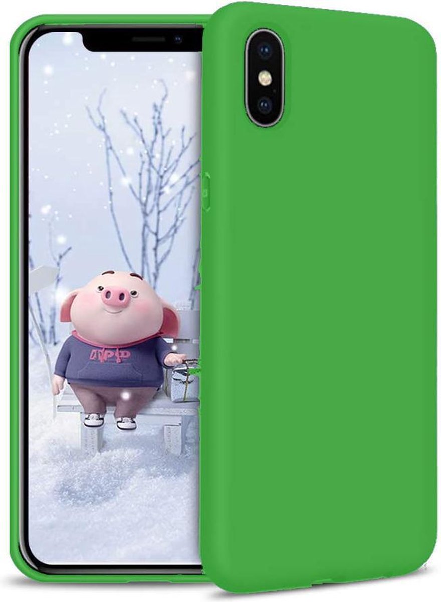 HB Hoesje Geschikt voor Apple iPhone X / XS - Licht Groen - Siliconen Back Cover