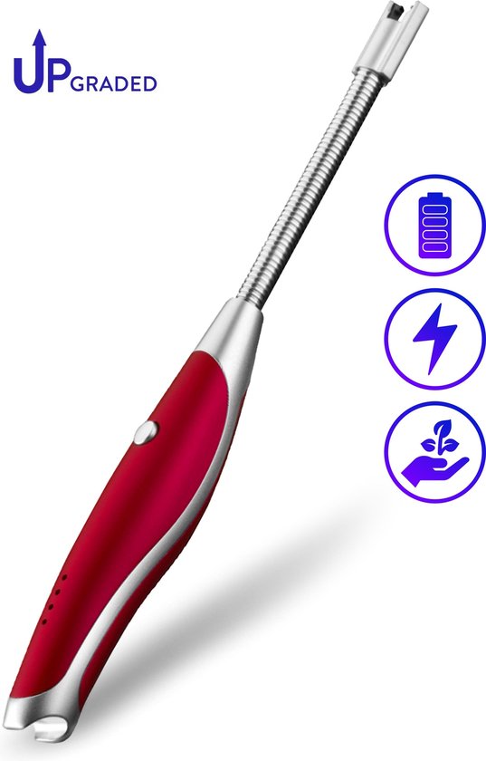 Superlit Plasma Aansteker - Luxe Elektrische Lange Aansteker – Metalen
  Barbecue Lighter - Red Flex 2.0