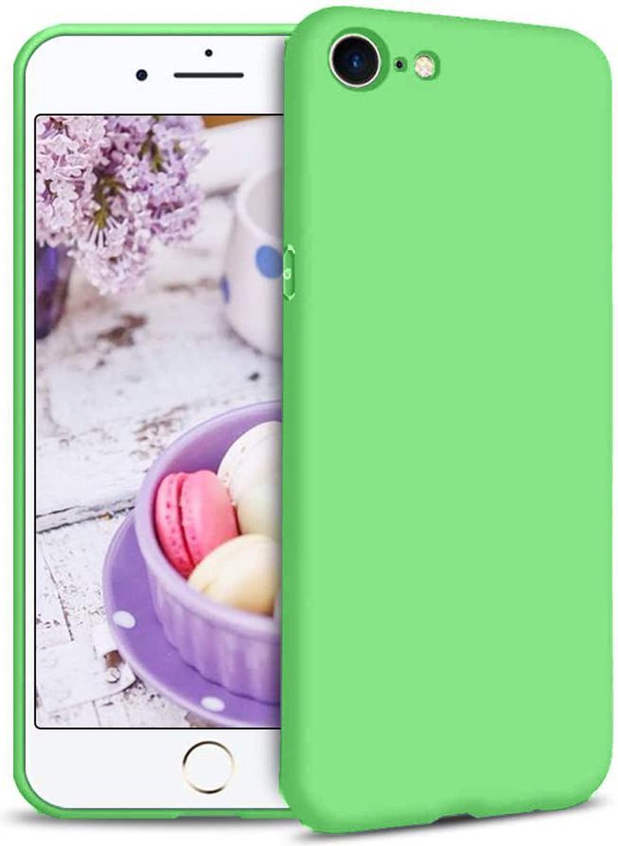 HB Hoesje Geschikt voor Apple iPhone 7 / 8 - Licht Groen - Siliconen Back Cover