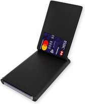 Spy-Fy® Heren Creditcardhouder met Quick Pay Systeem | Vintage Leer | Mat Zwart