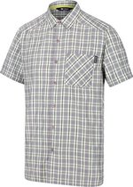 Regatta - Men's Mindano V Short Sleeved Checked Shirt - Outdoorshirt - Mannen - Maat XL - Grijs