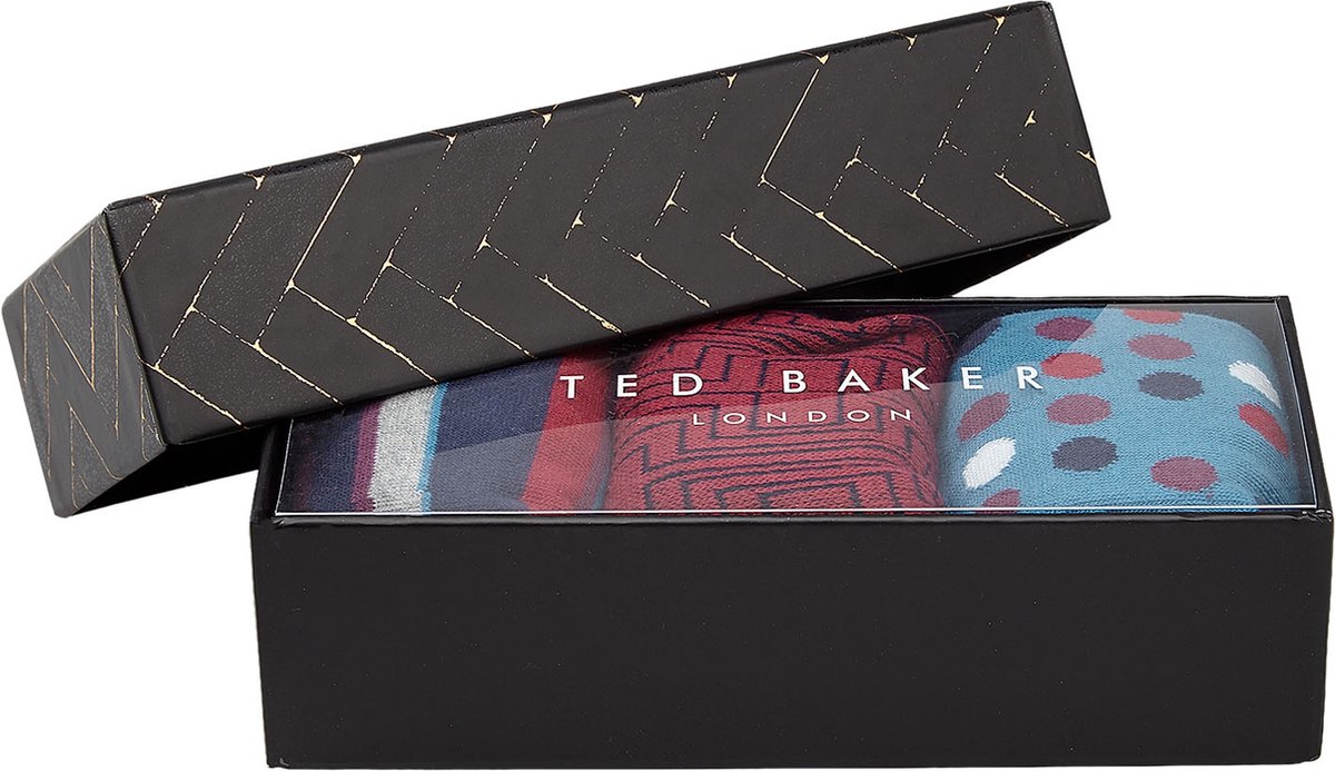 Ted Baker Sokken - 3-pack - Bordo | bol.