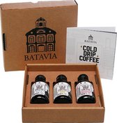 Batavia Cold Drip Coffee geschenkverpakking - 3 x 125ml - single origin cold drip coffees in geschenkverpakking - het meer smaakvolle alternatief voor cold brew koffie