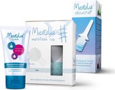 Merula menstruatie cup incl Merula lube + douche - ice kleurloos