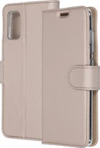 Samsung Galaxy A41 Hoesje Met Pasjeshouder - Accezz Wallet Softcase Bookcase - goud