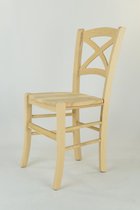 Tommychairs Cross - Eetkamerstoelen - Set van 6 - Naturel - Hout