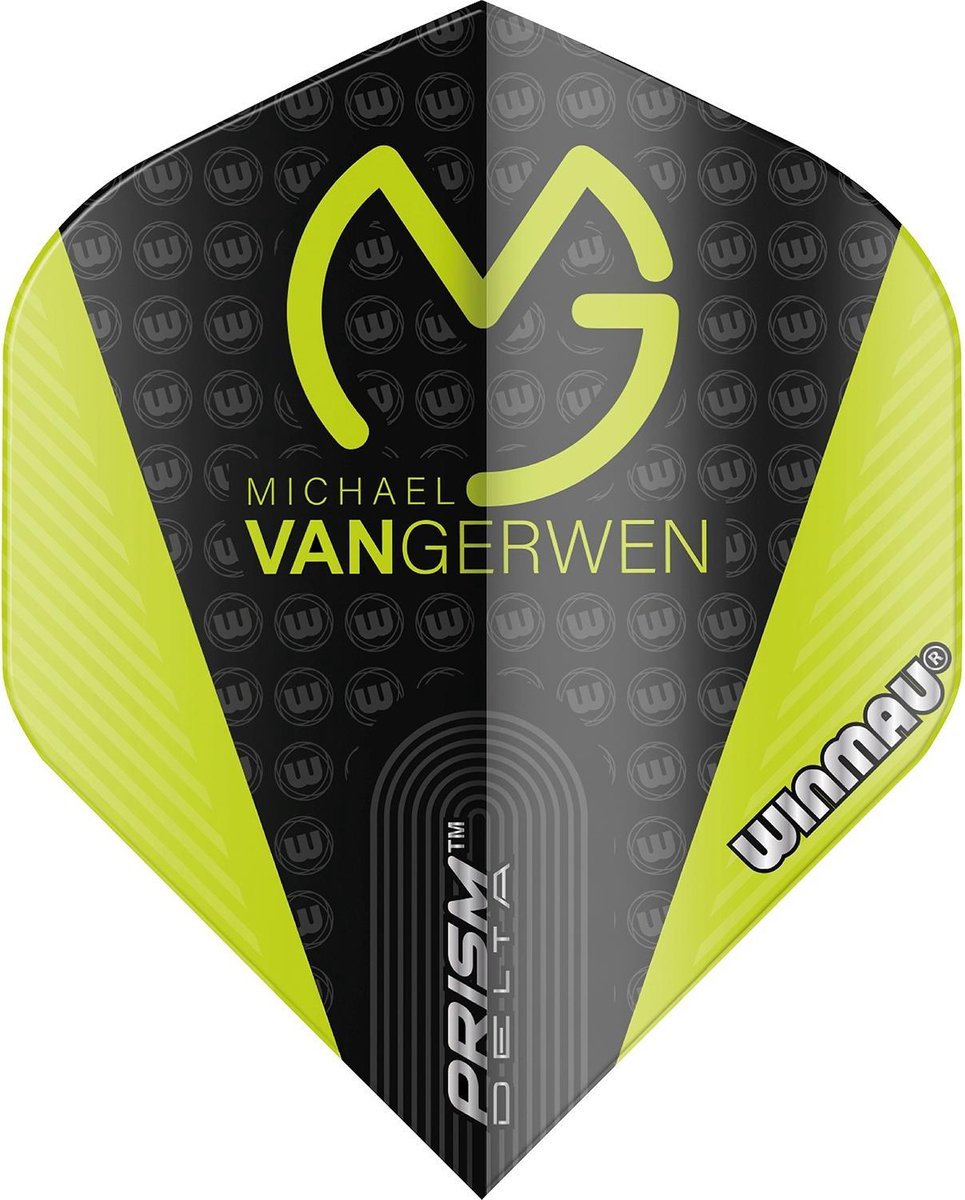 WINMAU - Prism Delta MVG Zwart en Groen Dartvluchten - 1 set per pakket (3 dartvluchten in totaal)