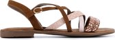 Lina Locchi Vrouwen Suède    Sandalen / Damesschoenen Sienna - Bruin - Maat 36