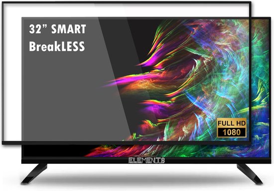Hoe speer comfort ELEMENTS SMART TV 32" INCH BREAKLESS GLASS | bol.com