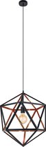 EGLO Embleton 1 - Lampe à suspension - E27 - Ø 46 cm - Noir / Cuivre