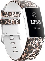 YONO Fitbit Charge 4 bandje – Charge 3 – Siliconen – Leopard – Large