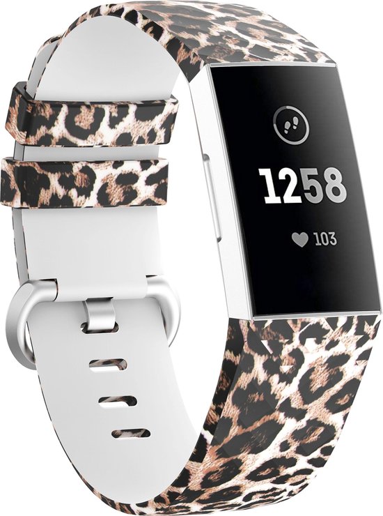 fitbit charge 3 leopard band