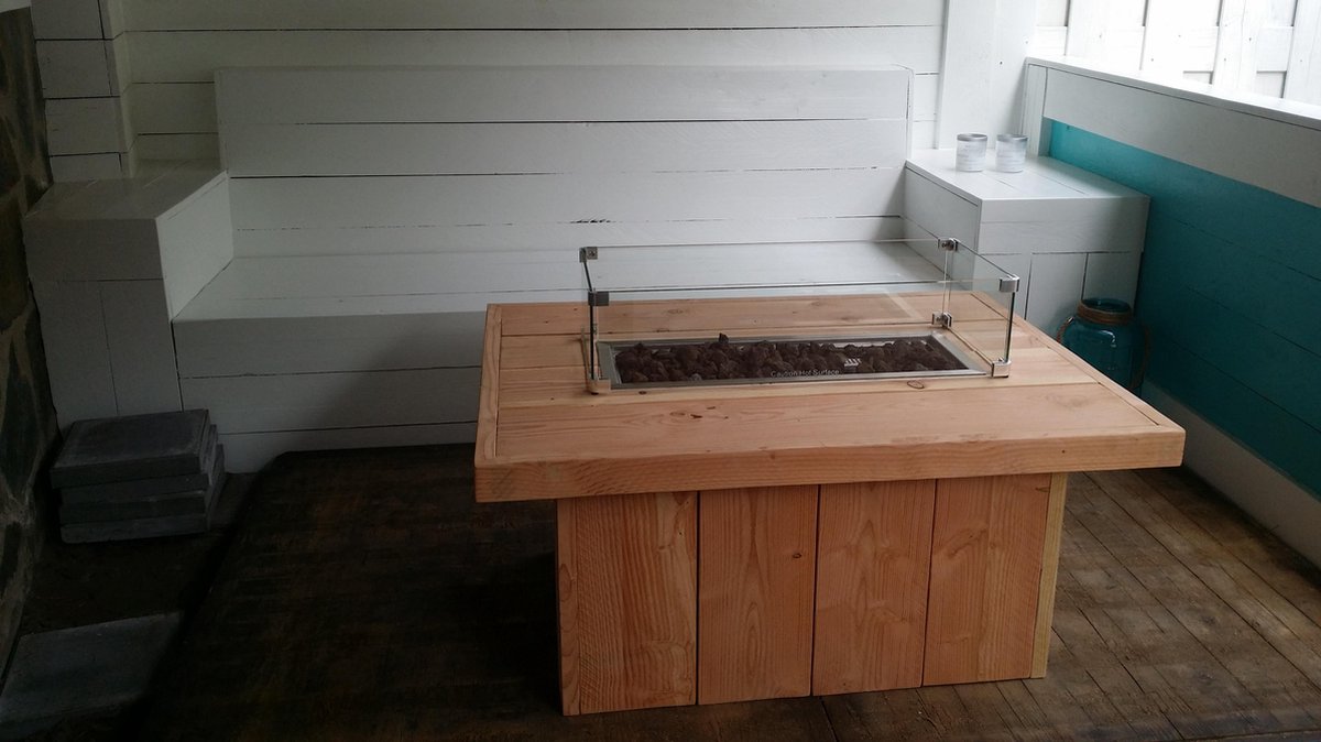 Vuurtafel Tree Terrasverwarmer Douglas hout 80x100x50cm – foto 6