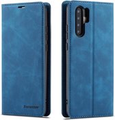 Voor Huawei P30 Pro Forwenw Dream Series Oil Edge Strong Magnetism Horizontal Flip Leather Case with Holder & Card Slots & Wallet & Photo Frame (Blue)