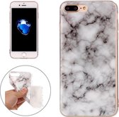 Voor iPhone 8 Plus & 7 Plus Wit marmeren patroon Soft TPU beschermhoes