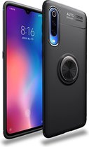 lenuo schokbestendige TPU-hoes voor Xiaomi Mi 9, met onzichtbare houder (zwart)