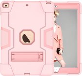 iPad 10.2 Inch Case 2019 Model: A2197, A2200, A2198, Hybrid Shockproof Protection Case Armor met standaard (rose)