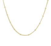 Glams Dames Ketting Gourmet 1,8 mm 40 + 4 cm - Zilver Goudkleurig