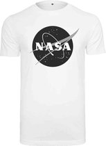 Urban Classics NASA Heren Tshirt -XS- NASA Black-and-White Insignia Wit