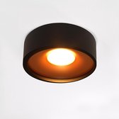Artdelight - Plafondlamp Orlando Ø 14 cm zwart-goud