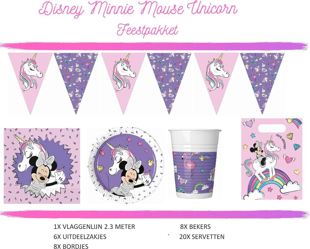 Minnie Mouse Unicorn Feestpakket | | bol.com