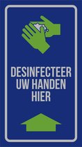 Vloerkleed Tapijt Message Mat- Desinfecteer uw handen - 150x85 - COVID-19 - Wasbaar