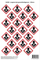 Pictogram sticker A270-E001 Nooduitgang W links - 100x50mm 10 stickers op 1 vel