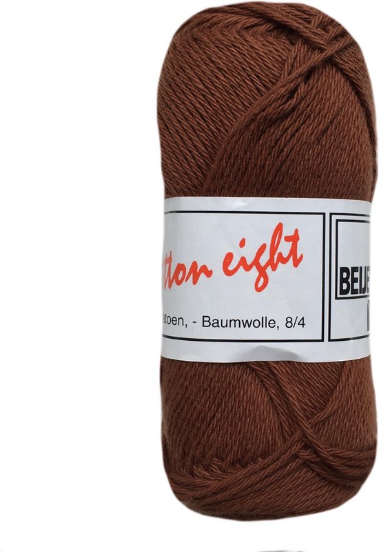 BV Cotton eight 8/4 onbewerkt dun katoen garen - bruin (397) - pendikte 2,5 a... | bol.com