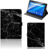 Leuk Tablet hoesje  Lenovo Tab E10 Marmer Zwart  - Origineel Cadeau Vader