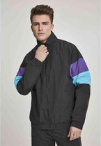 Urban Classics Trainings jacket -S- 3-Tone Crinkle Zwart