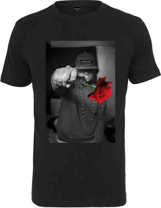 Urban Classics Heren Tshirt Mister Tee Pistole Rose Zwart