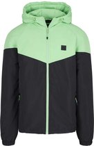 Urban Classics Windbreaker jacket -M- 2-Tone Padded Zwart/Groen
