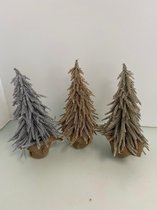 kerstdecoratie - glitters - kerstboom - 3 stuks