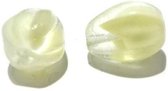 Peertje licht geel 12x8 mm, 25 st