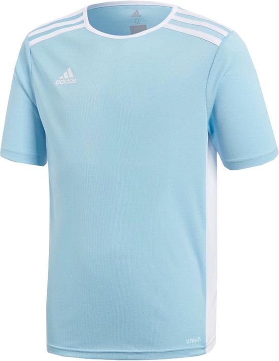 adidas Entrada 18 Sportshirt - Maat 140 - Unisex - lichtblauw,wit | bol.com