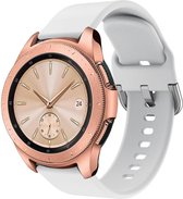 Universeel Smartwatch 20MM Horloge Bandje / Smartwatch Bandje Siliconen met Gespsluiting Wit