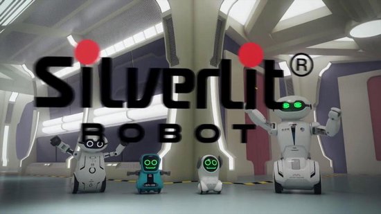 Robot Pokibot SilverLit - Interactif Et Portable - Avec Voix, Lumières Et Détection De Son - 3 Couleurs