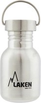 RVS fles 350ml Basic Steel Bottle - rvs dop, waterfles, Laken