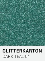 Glitterkarton 04 dark teal A4 230 gr.