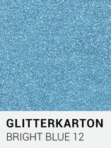 Glitterkarton 12 bright blue A4 230 gr.