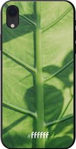 iPhone Xr Hoesje TPU Case - Leaves Macro #ffffff