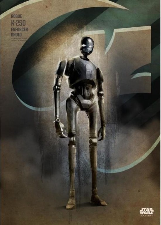 ROGUE ONE KEY FORCES - Magnetic Metal Poster 45x32 - K-2SO