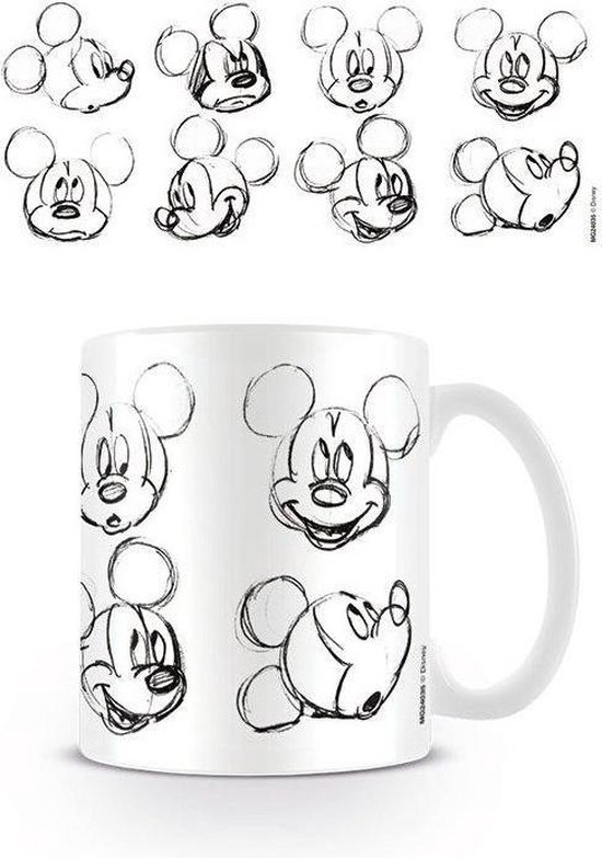 Disney Mickey Mouse Sketch Faces Mug - 325 ml