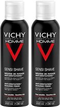 Vichy Homme Scheerschuim -2x200 ml - Anti-Irritatie - Voordeelpack