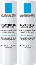 La Roche-Posay Nutritic Lippenstick - Lippenbalsem - (zeer) droge lippen - 2x4,7ml
