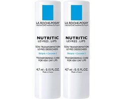 La Roche-Posay Nutritic Lippenstick - Lippenbalsem - (zeer) droge lippen - 2x4,7ml