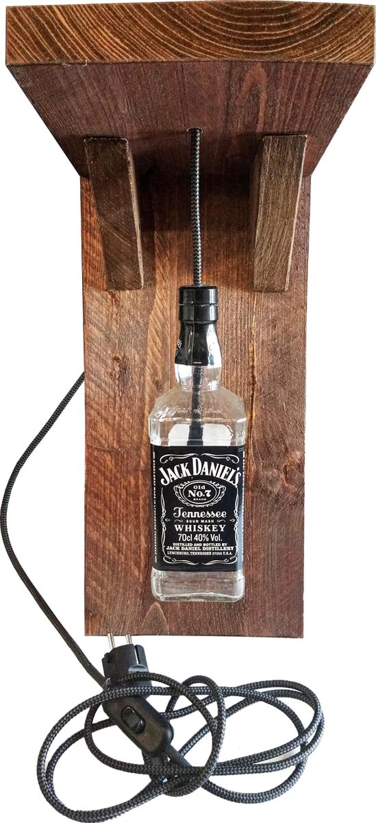Licht parachute Portier Handgemaakte Limited-edition Jack Daniels wand lamp | bol.com
